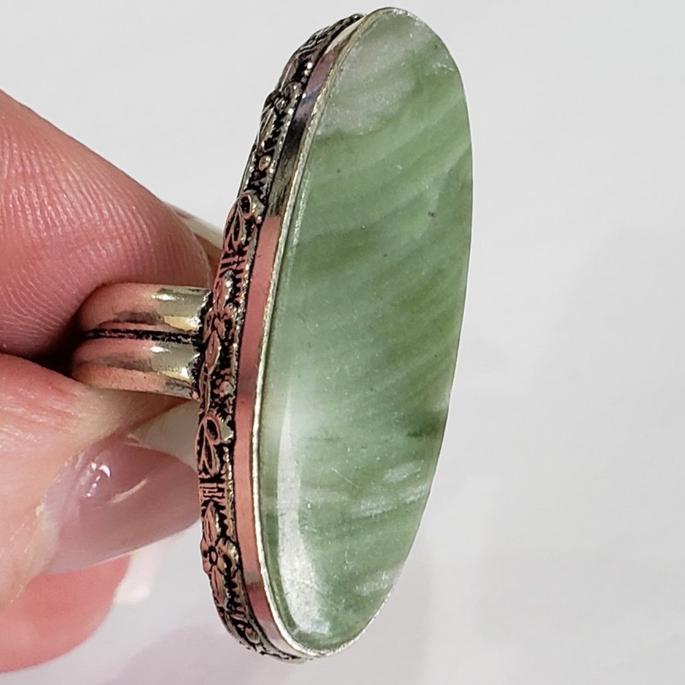 Vasonite Gemstone, 925 Silver Ring - image 1